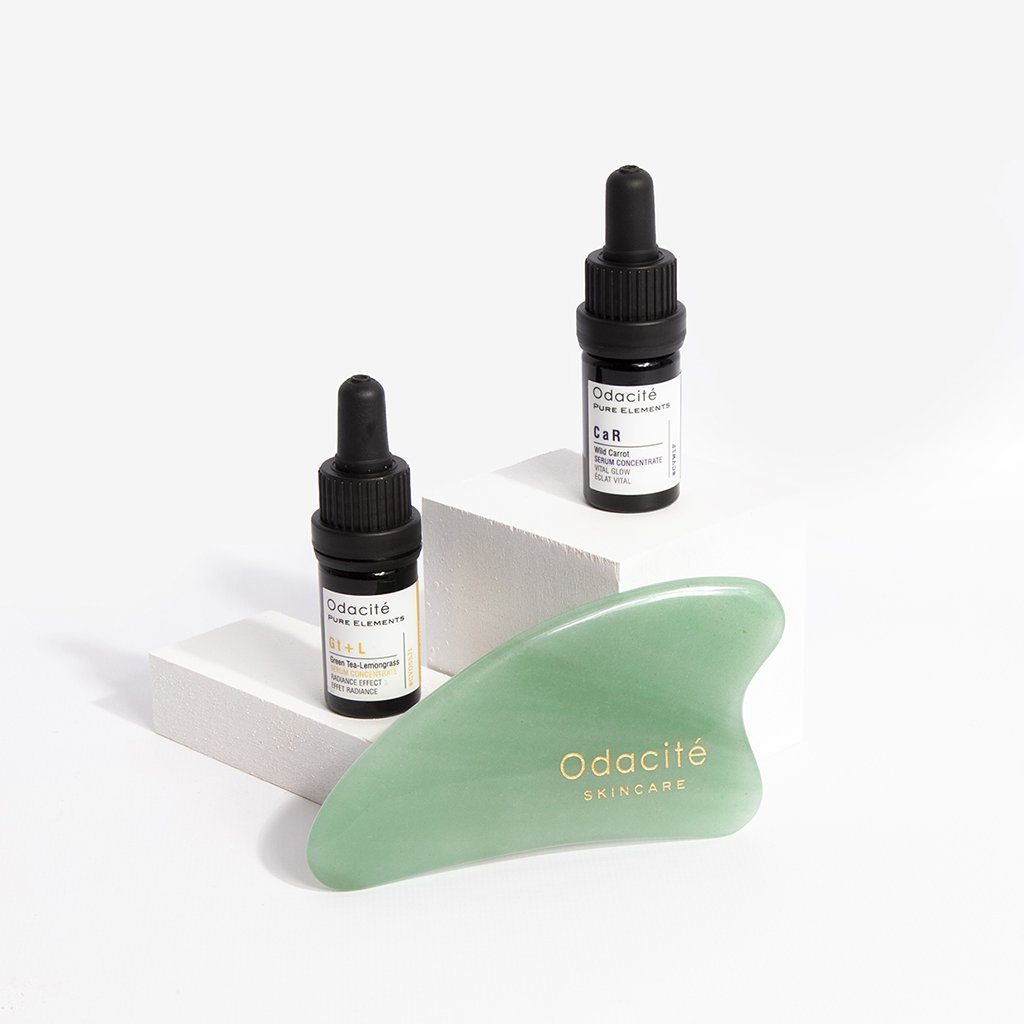 Crystal Contour Gua Sha • Green Aventurine Beauty Tool - Odacite Sweden