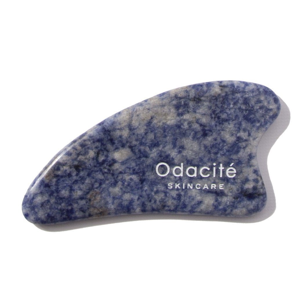 Crystal Contour Gua Sha • Blue Sodalite Beauty Tool - Odacite Sweden